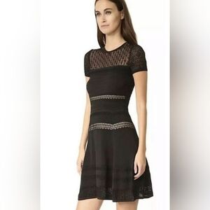 Diane von Furstenberg (DVF) Celina black knit dress size petite small